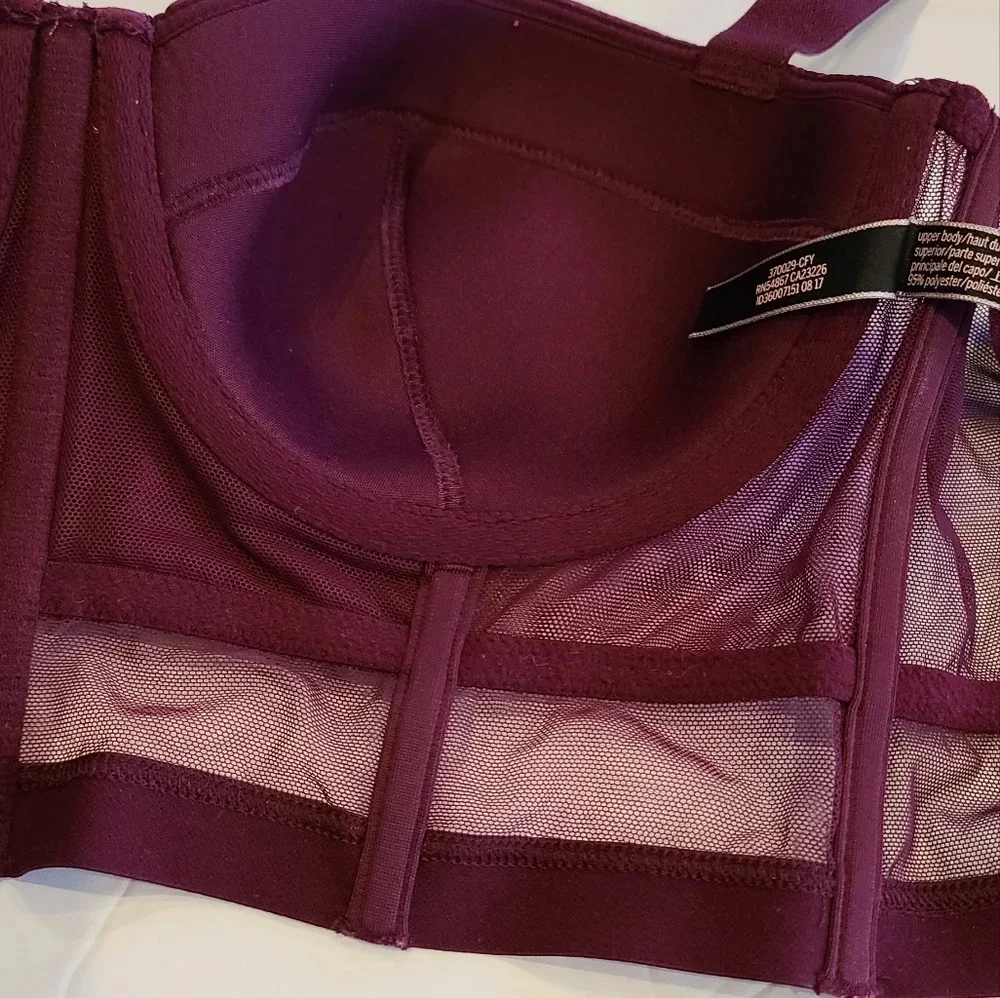 Victoria's Secret Very Sexy long line satin & mesh bra sz. 34D
